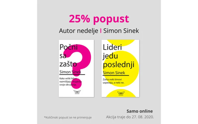 Autor nedelje Simon Sinek - 25% popusta