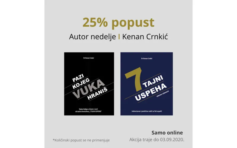 Autor nedelje je Kenan Crnkić - 25% popusta