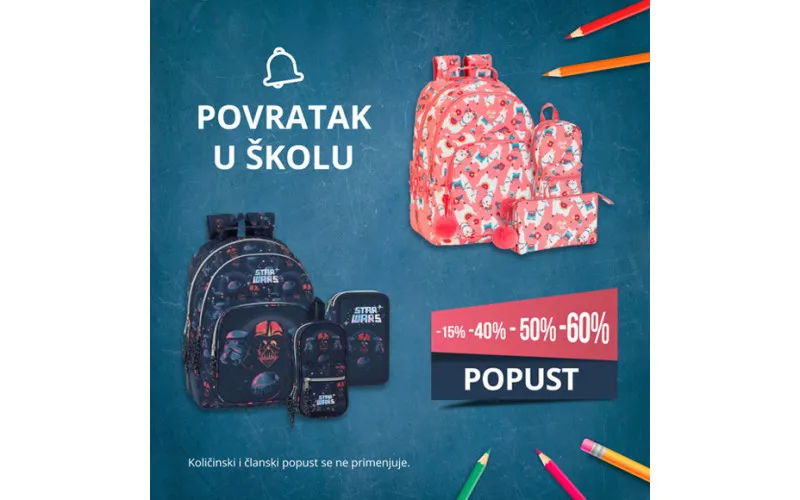 Povratak u školu - popust na školski pribor