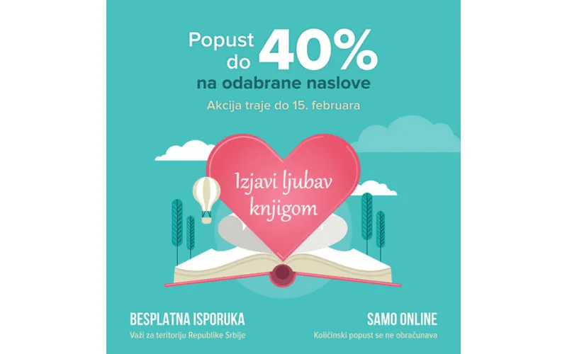 Izjavi ljubav knjigom - ONLINE popust do 40%