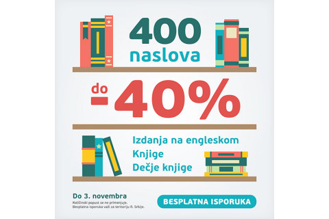 400 naslova do 40% popusta - Online akcija