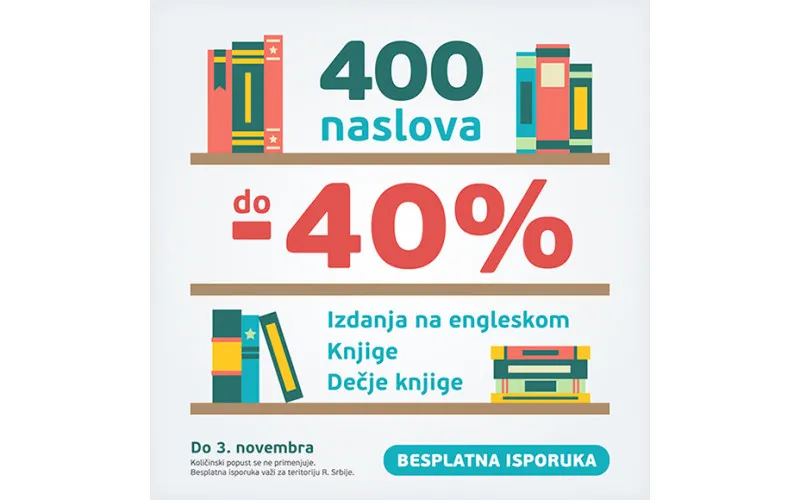 400 naslova do 40% popusta - Online akcija
