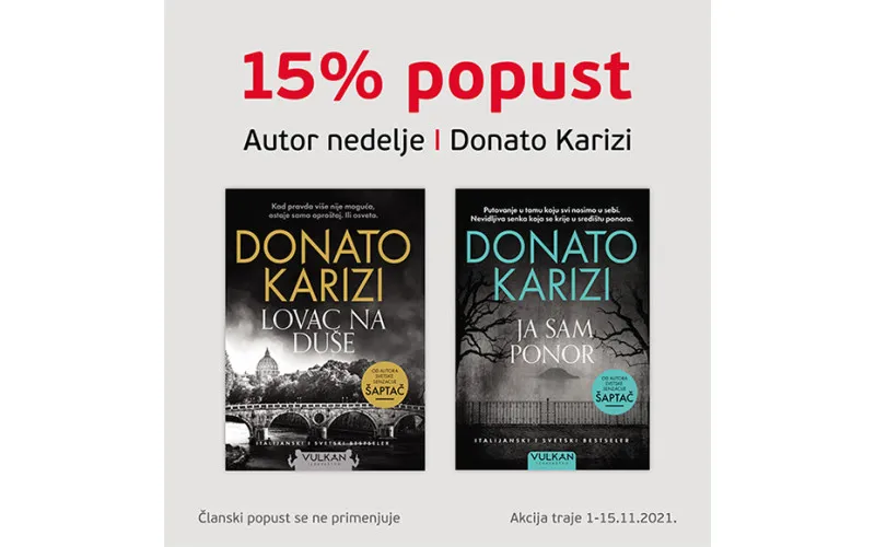 15% POPUSTA na knjige Donata Karizija u odabranim knjižarama