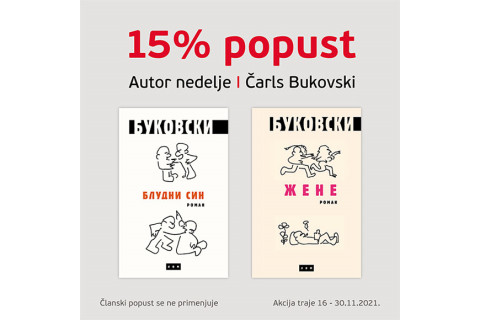 15% POPUSTA NA KNJIGE ČARLSA BUKOVSKOG U ODABRANIM KNJIŽARAMA
