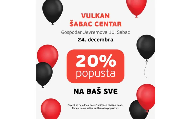 POPUST 20% NA SVE U KNJIŽARI ŠABAC, JEVREMOVA