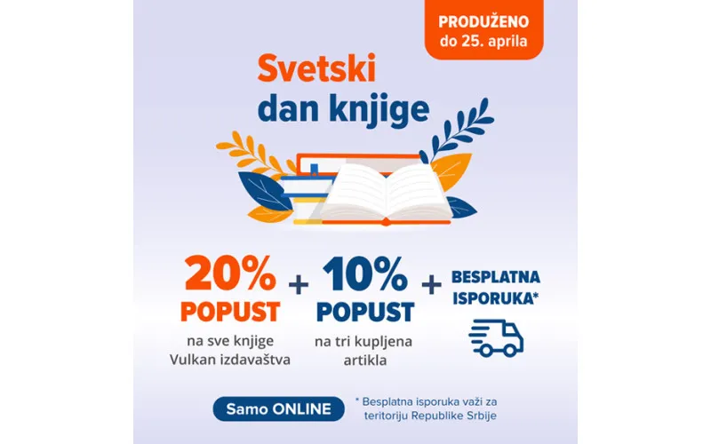 ONLINE popust povodom Svetskog dana knjige produžava se do 25. aprila!