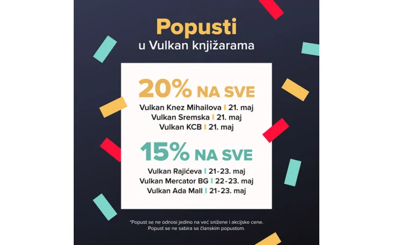Popusti u Vulkan knjižarama