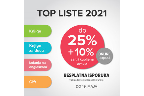 ONLINE akcija - Top liste za 2021 - Do 25% + 10% popusta