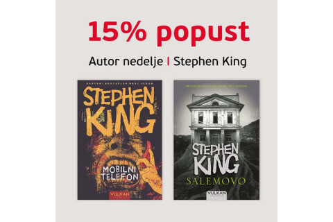 15% POPUSTA NA  KNJIGE STIVENA KINGA U ODABRANIM KNJIŽARAMA