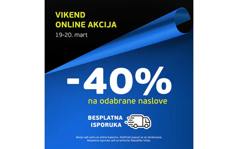 VIKEND ONLINE AKCIJA - 19. I 20. MARTA