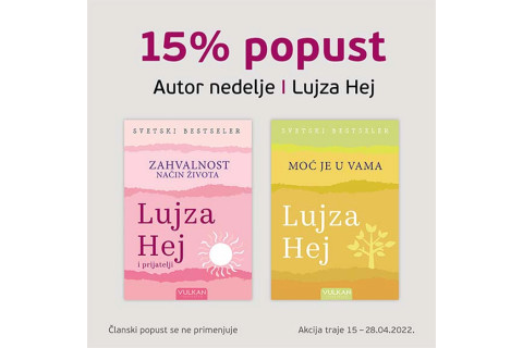 Autor nedelje Lujza Hej u odabranim knjižarma