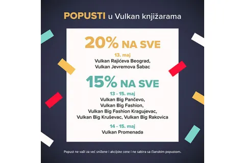 POPUSTI U VULKAN KNJIŽARAMA
