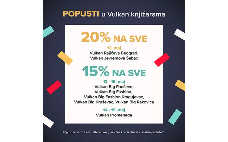 POPUSTI U VULKAN KNJIŽARAMA