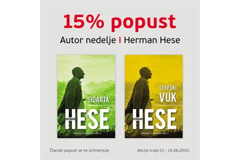 15% POPUSTA na knjige HERMANA HESEA u odabranim knjižarama Vulkan.
