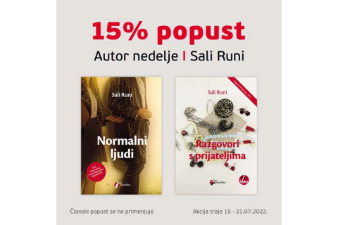 15% POPUSTA NA KNJIGE SALI RUNI U ODABRANIM KNJIŽARAMA VULKAN