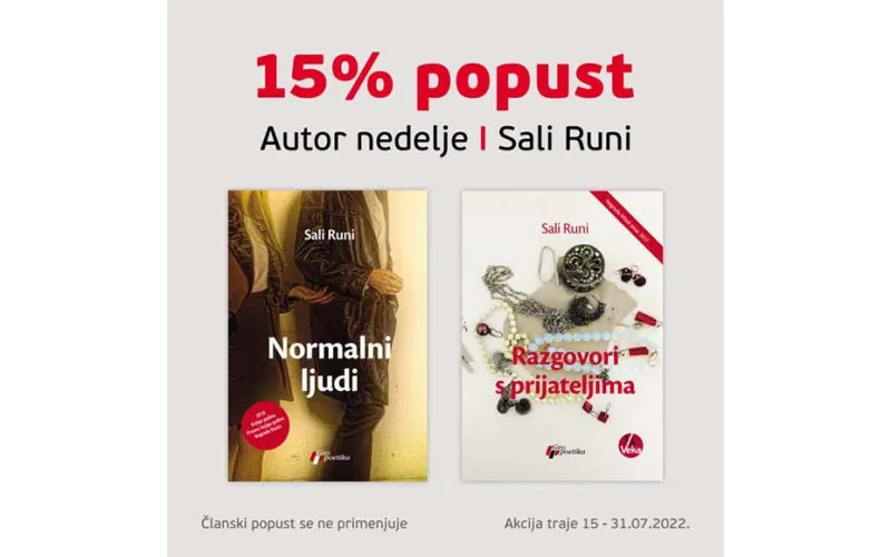 15% POPUSTA NA KNJIGE SALI RUNI U ODABRANIM KNJIŽARAMA VULKAN