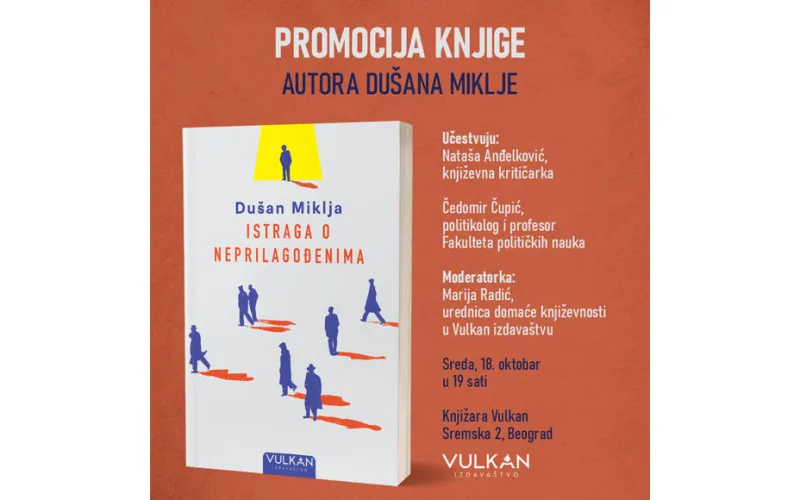 PROMOCIJA KNJIGE „ISTRAGA O NEPRILAGOĐENIMA“ DUŠANA MIKLJE