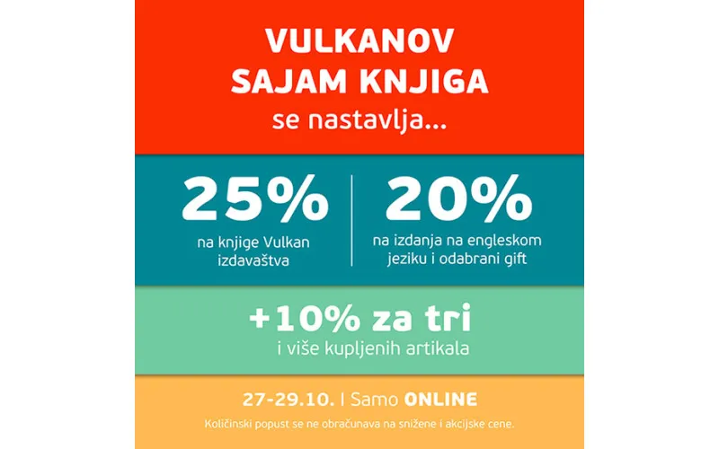4. VULKANOV SAJAM KNJIGA NASTAVLJA SE ONLINE