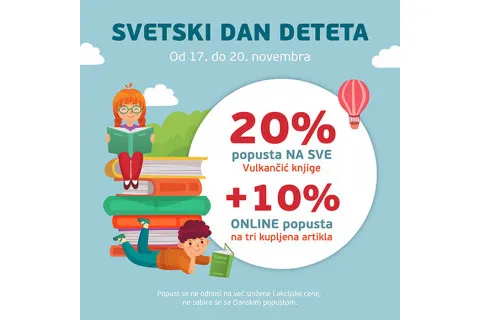 SVESKI DAN DETETA - 20% popusta na SVE Vulkančić knjige