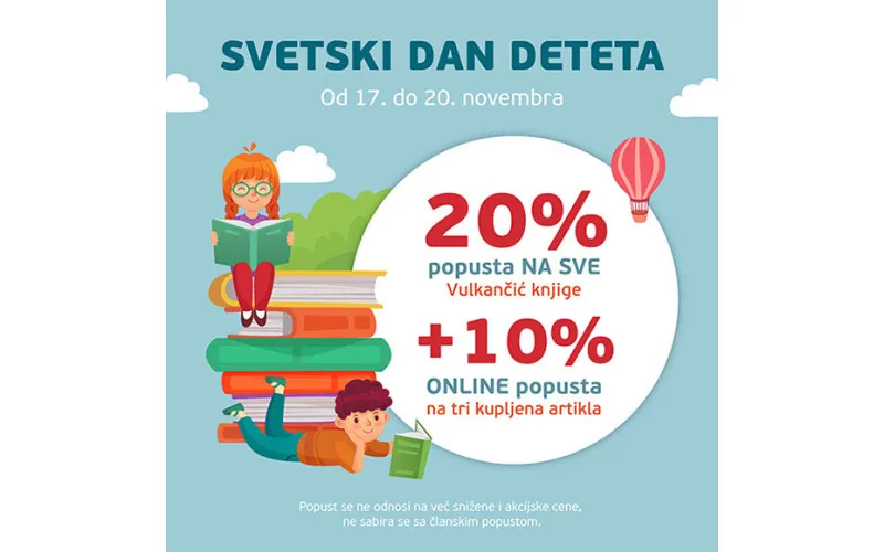 SVETSKI DAN DETETA - 20% popusta na SVE Vulkančić knjige