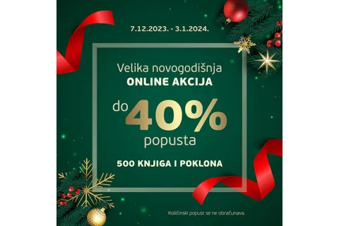 500 knjiga i poklona na velikoj novogodišnjoj ONLINE akciji