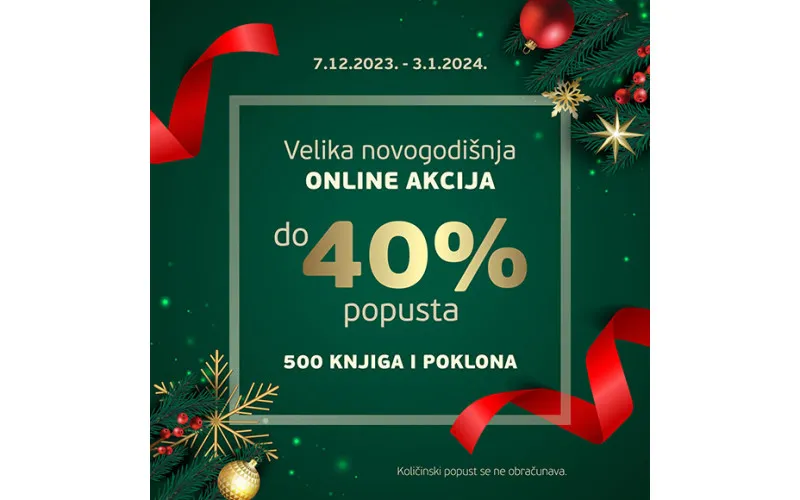500 knjiga i poklona na velikoj novogodišnjoj ONLINE akciji