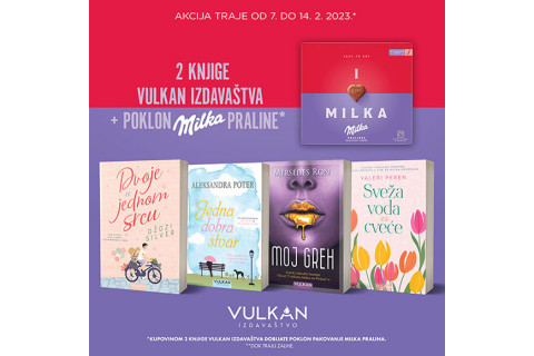 VULKAN KNJIGA I MILKA PRALINE ZA VAŠU VOLJENU OSOBU