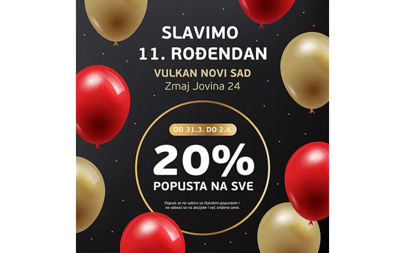 20% popusta na sve u knjižari Vulkan Zmaj Jovina Novi Sad