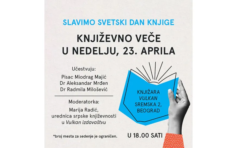 KNJIŽEVNO VEČE POVODOM SVETSKOG DANA KNJIGE
