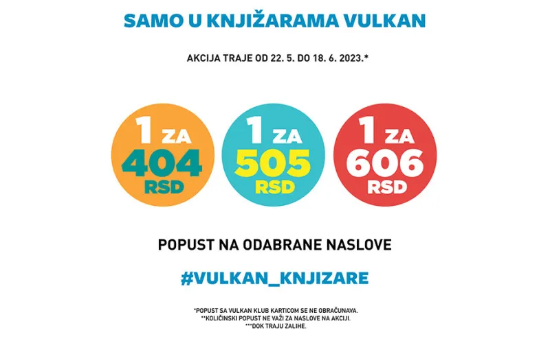 SNIŽENO - Knjige za 404, 505 i 606 dinara