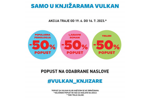50% popusta na odabrane naslove popularne psihologije, trilere i ljubavne romane