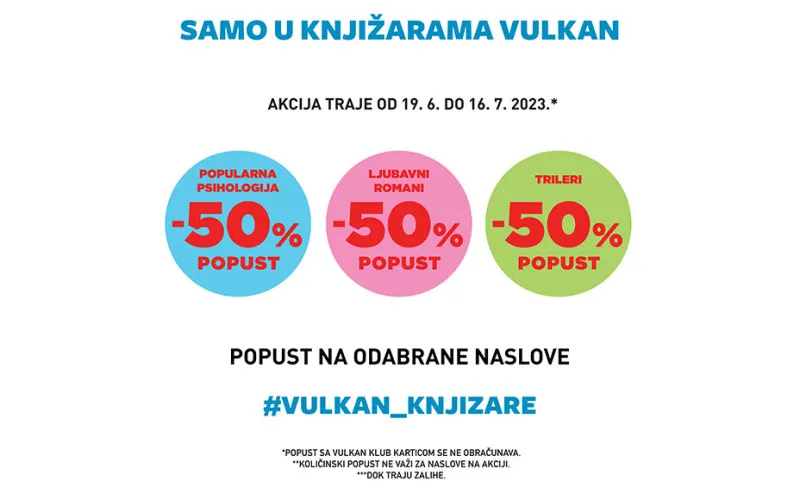 50% popusta na odabrane naslove popularne psihologije, trilere i ljubavne romane