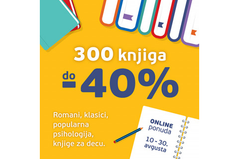 300 naslova do 40% popusta - online akcija