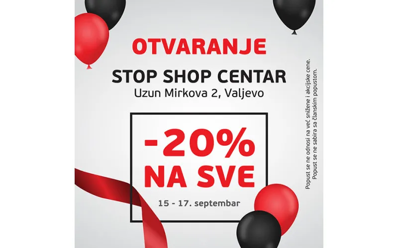 OTVARAMO NOVU KNJIŽARU -  STOP SHOP Valjevo