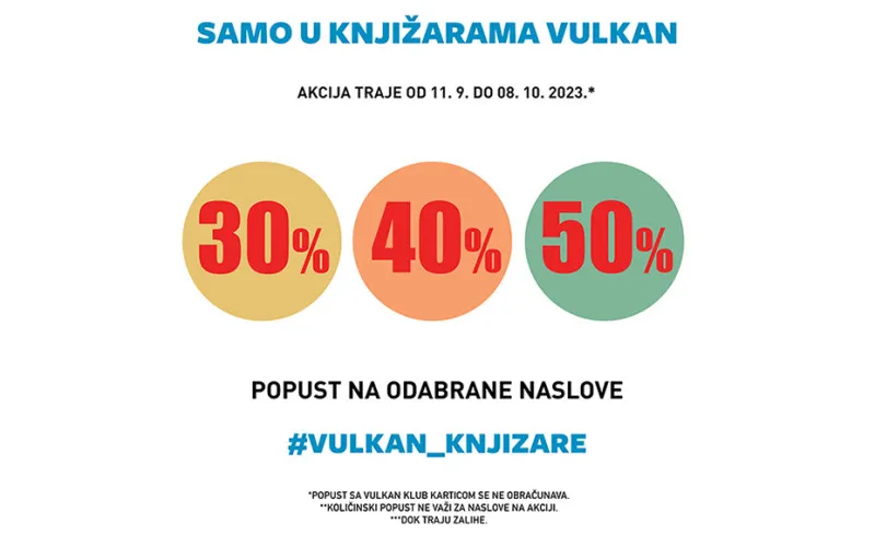 Odabrani naslovi na sniženju 30%, 40% i 50%.