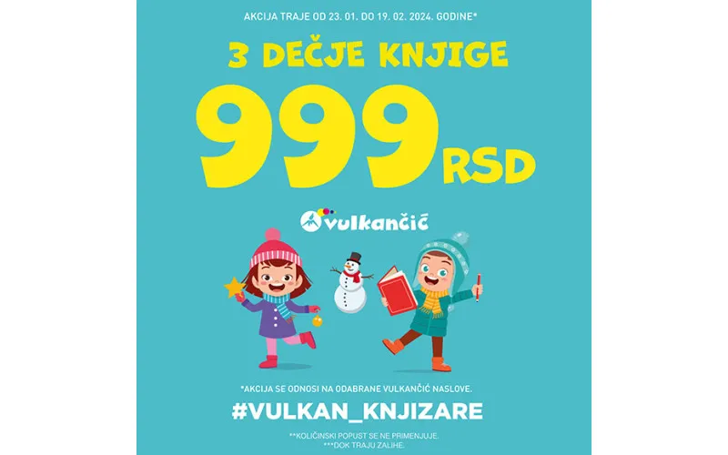 ODABRANI NASLOVI ZA DECU NA AKCIJI 3 ZA 999 DINARA