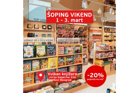 ŠOPING VIKEND U KNJIŽARI VULKAN JURIJA GAGARINA
