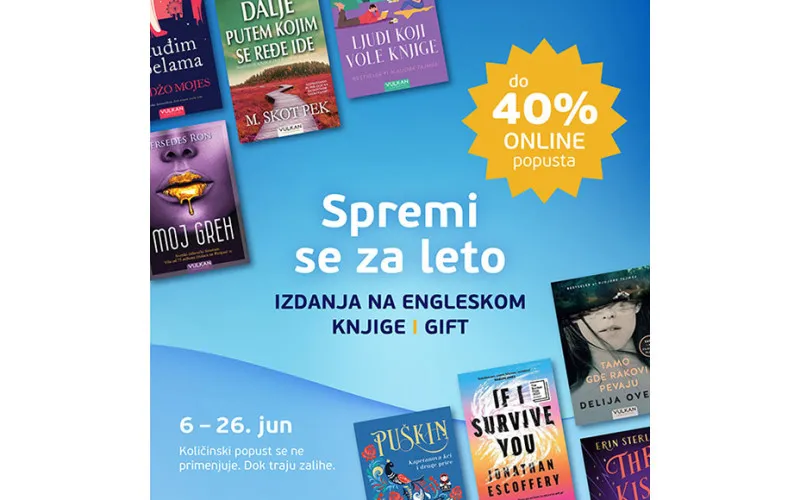 Spremi se za leto - do 40% ONLINE POPUSTA na izabrane knjige i gift