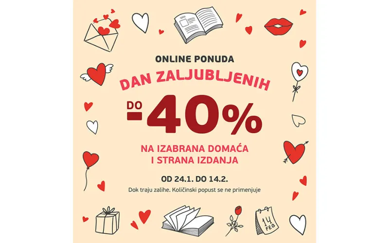 Do 40% ONLINE popusta - obraduj knjigom dragu osobu