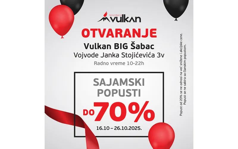 Nova Vulkan knjižara BIG Šabac počela je sa radom