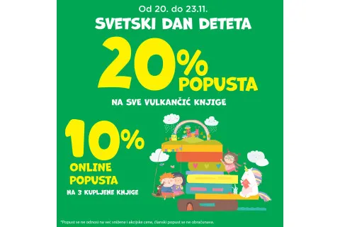 20% popusta na SVE Vulkančić knjige od 20. do 23. novembra