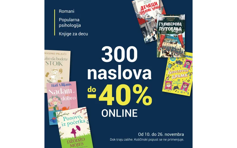 Online akcija ::: 300 knjiga do 40%