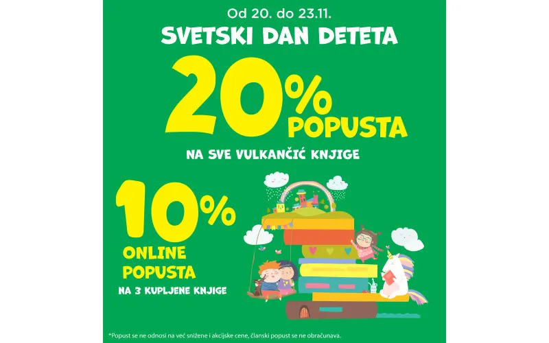 20% popusta na SVE Vulkančić knjige od 20. do 23. novembra