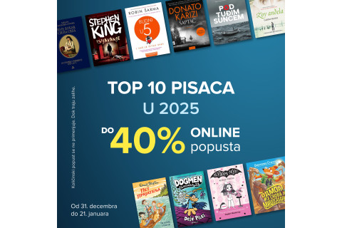 Najčitaniji pisci u 2025 ::: do 40% ONLINE POPUSTA