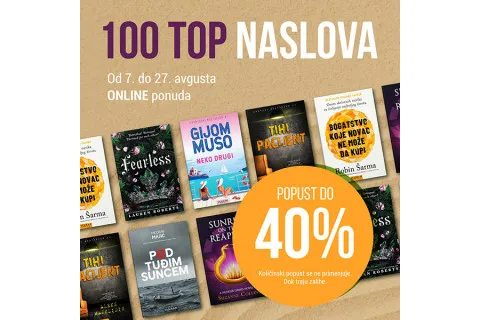 Top 100 naslova na online akciji do 27. avgusta