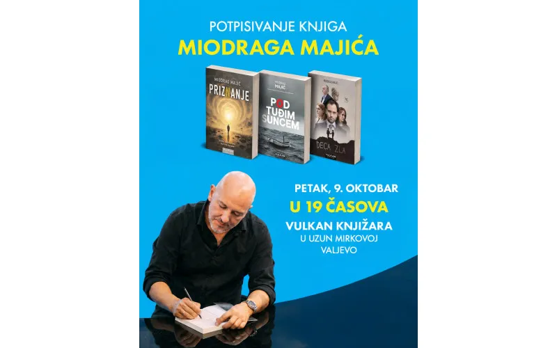 Miodrag Majić u knjižari Vulkan Valjevo STOP SHOP
