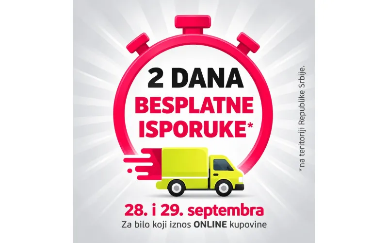 48h BESPLATNE isporuke - 28. I 29. septembra