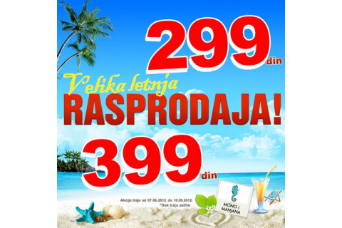 Velika letnja rasprodaja - knjige za 299 i 399 dinara