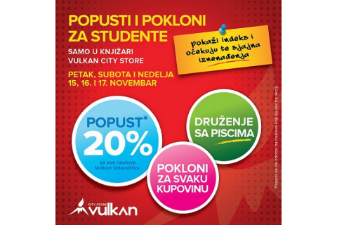 Međunarodni dan studenata u knjižari Vulkan City Store!