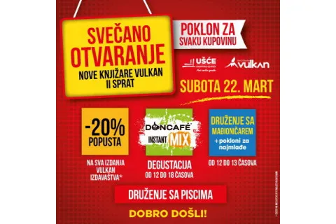 Svečano otvaranje nove knjižare Vulkan Ušće Shopping Center!